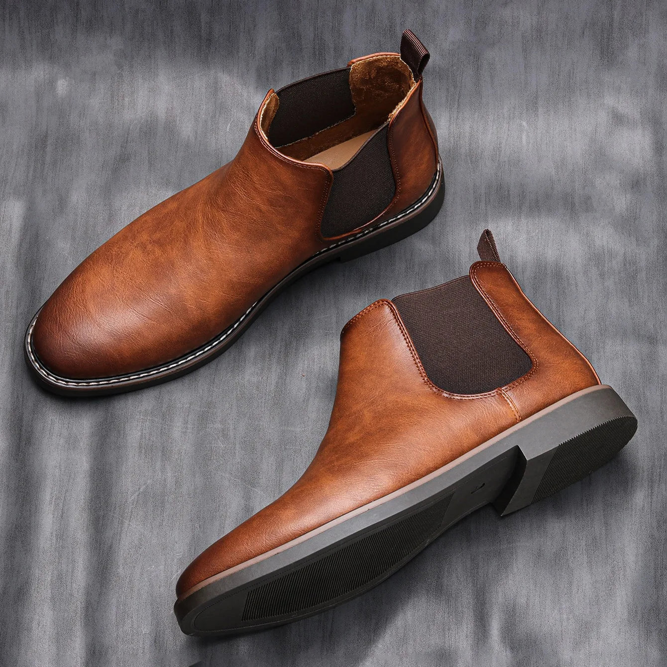 Men’s Waterproof Chelsea Boots with Elastic Side Panels